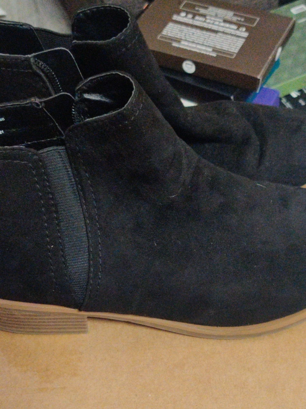 Black‎ Suede Chelsea Ankle Boots